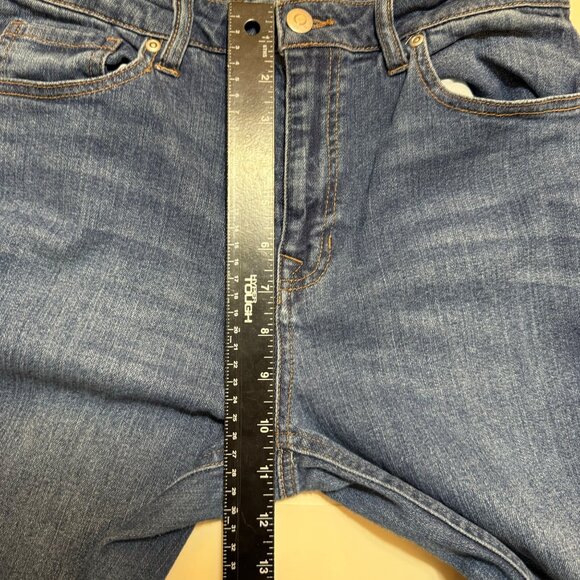 Harper Heritage Womens Jeans Size 30 Short Blue Denim Distress Frayed Ankle Hem - Picture 9 of 11